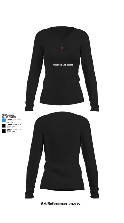 Womens Long Sleeve Vneck Shirt, Floor Shield of Orlando, , Teamtime, Team time, sublimation, custom sports apparel, team uniforms, spirit wear, spiritwear, sports uniforms, custom shirts, team store, custom team store, fundraiser sports, apparel fundraiser