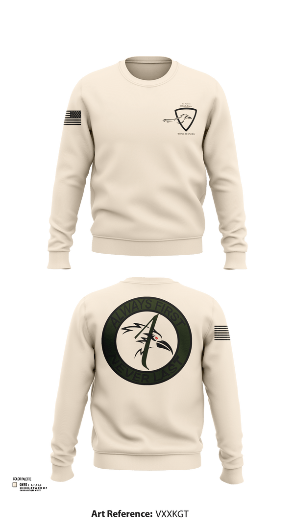 Crew Neck Sweatshirt, 1055th Trans 1st Plt, National Guard, Teamtime, Team time, sublimation, custom sports apparel, team uniforms, spirit wear, spiritwear, sports uniforms, custom shirts, team store, custom team store, fundraiser sports, apparel fundraiser