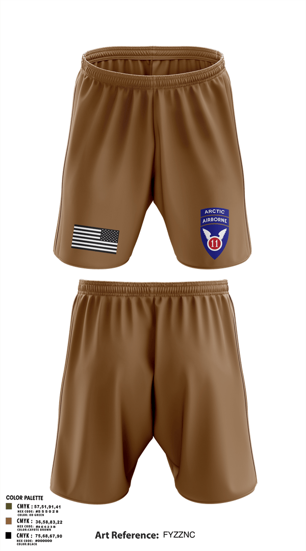 Athletic Shorts With Pockets, 11th Infantry Division (ABN), Army, Teamtime, Team time, sublimation, custom sports apparel, team uniforms, spirit wear, spiritwear, sports uniforms, custom shirts, team store, custom team store, fundraiser sports, apparel fundraiser