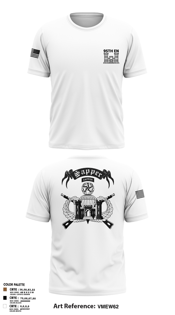 Old School Cotton Feel Shirt, 95TH EN, Army, Teamtime, Team time, sublimation, custom sports apparel, team uniforms, spirit wear, spiritwear, sports uniforms, custom shirts, team store, custom team store, fundraiser sports, apparel fundraiser