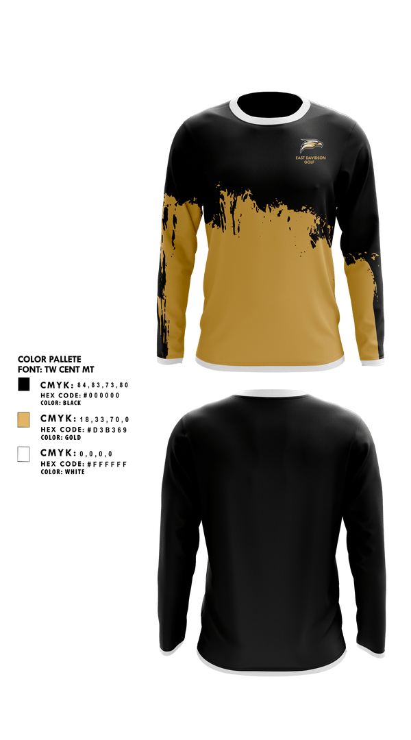 Long Sleeve Performance Shirt, East Davidson High School Golf, Golf, Teamtime, Team time, sublimation, custom sports apparel, team uniforms, spirit wear, spiritwear, sports uniforms, custom shirts, team store, custom team store, fundraiser sports, apparel fundraiser