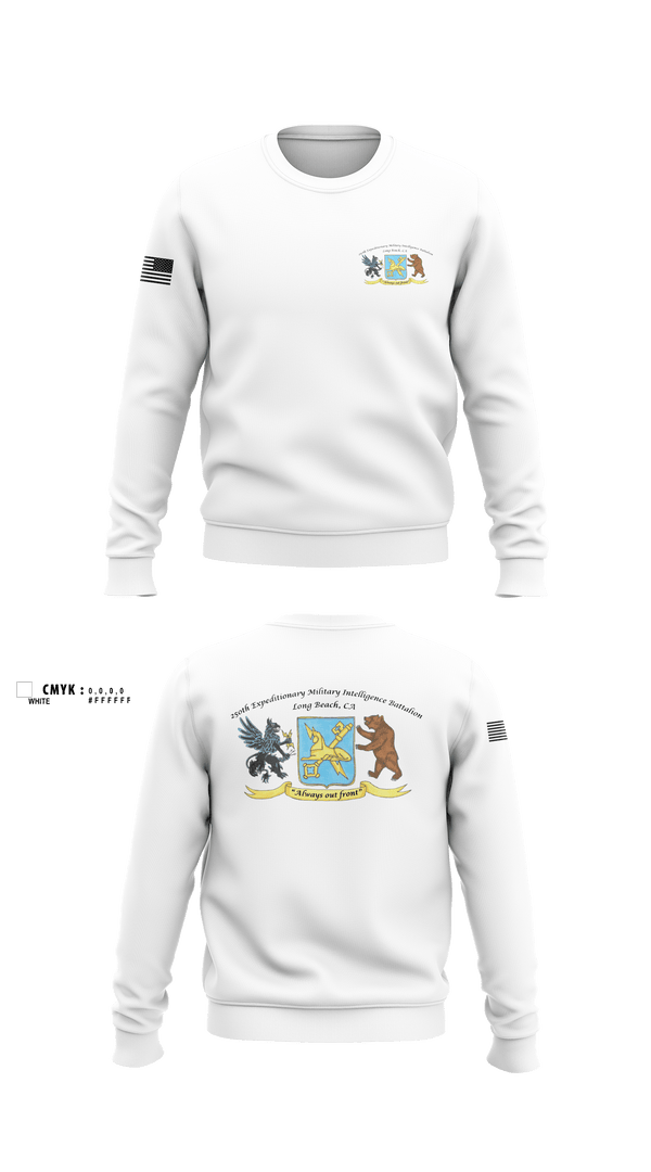 Crew Neck Sweatshirt, 250th Military Intelligence Battalion, National Guard, Teamtime, Team time, sublimation, custom sports apparel, team uniforms, spirit wear, spiritwear, sports uniforms, custom shirts, team store, custom team store, fundraiser sports, apparel fundraiser