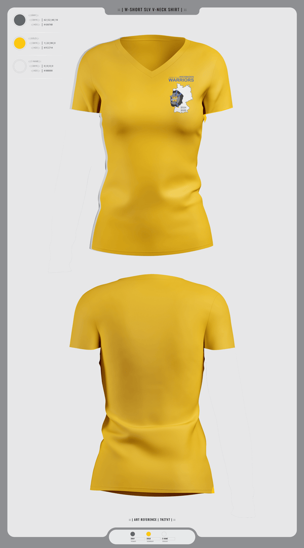 Womens Short Sleeve Vneck Shirt, Wiesbaden warriors, Wrestling, Teamtime, Team time, sublimation, custom sports apparel, team uniforms, spirit wear, spiritwear, sports uniforms, custom shirts, team store, custom team store, fundraiser sports, apparel fundraiser