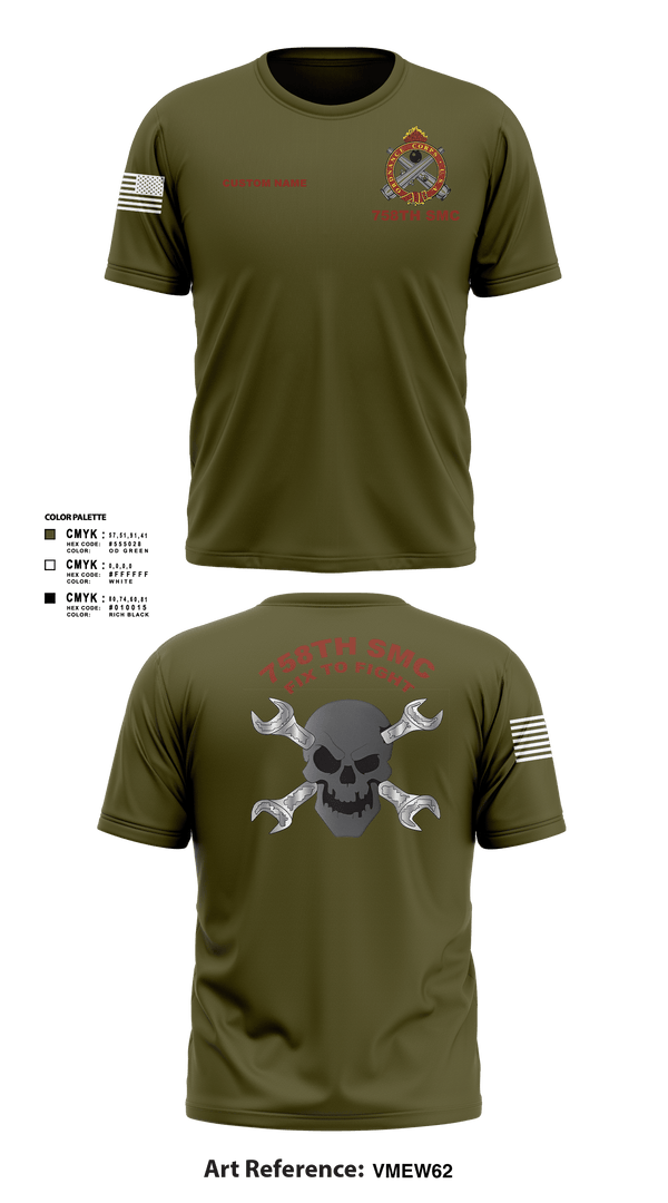 Short Sleeve Performance Shirt, 758th SMC, Army, Teamtime, Team time, sublimation, custom sports apparel, team uniforms, spirit wear, spiritwear, sports uniforms, custom shirts, team store, custom team store, fundraiser sports, apparel fundraiser