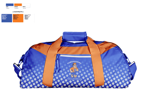 Duffle Bag, Edwardsburg Middle School Volleyball, Men's Volleyball, Teamtime, Team time, sublimation, custom sports apparel, team uniforms, spirit wear, spiritwear, sports uniforms, custom shirts, team store, custom team store, fundraiser sports, apparel fundraiser