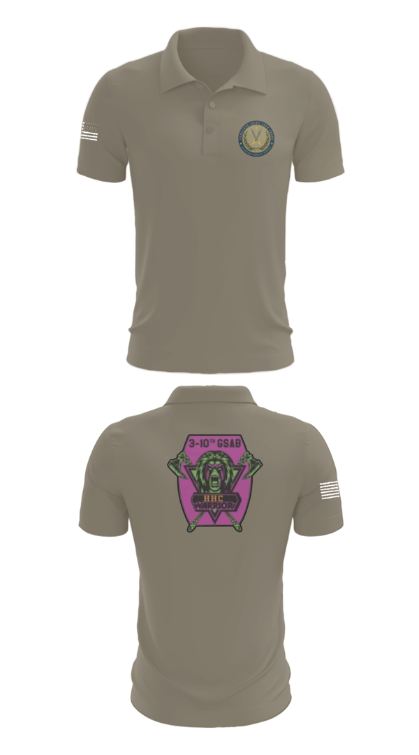 Short Sleeve Performance Polo, 3-10 GSAB, Army, Teamtime, Team time, sublimation, custom sports apparel, team uniforms, spirit wear, spiritwear, sports uniforms, custom shirts, team store, custom team store, fundraiser sports, apparel fundraiser