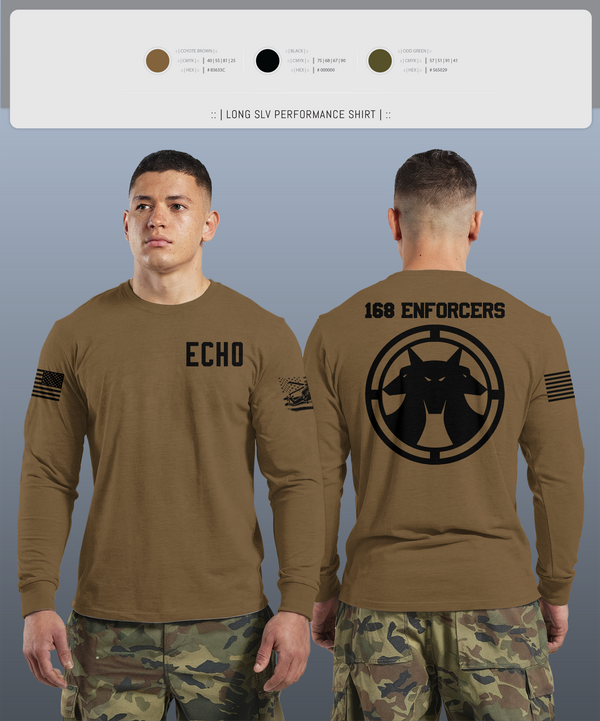 Long Sleeve Performance Shirt, Echo, Army, Teamtime, Team time, sublimation, custom sports apparel, team uniforms, spirit wear, spiritwear, sports uniforms, custom shirts, team store, custom team store, fundraiser sports, apparel fundraiser