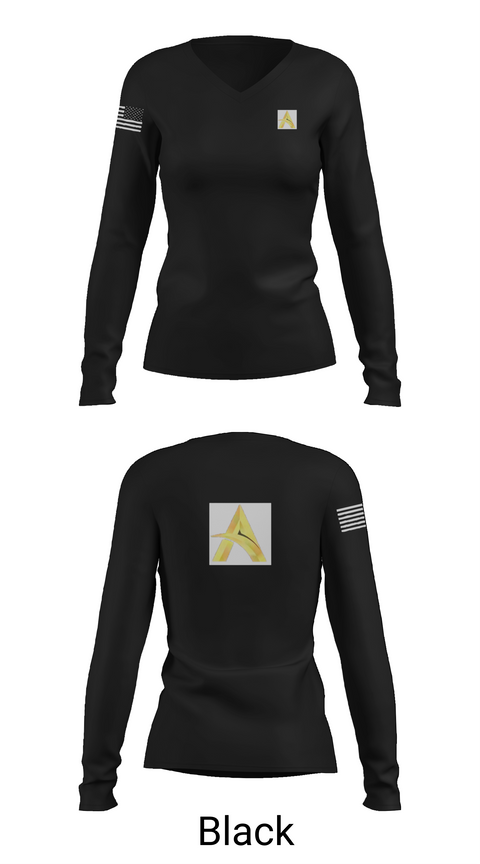 Womens Long Sleeve Vneck Shirt, aahotellounge, , Teamtime, Team time, sublimation, custom sports apparel, team uniforms, spirit wear, spiritwear, sports uniforms, custom shirts, team store, custom team store, fundraiser sports, apparel fundraiser