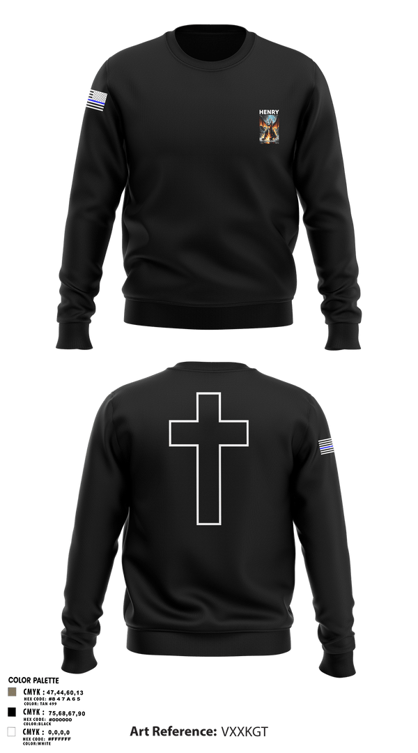 Crew Neck Sweatshirt, Henry, Police, Teamtime, Team time, sublimation, custom sports apparel, team uniforms, spirit wear, spiritwear, sports uniforms, custom shirts, team store, custom team store, fundraiser sports, apparel fundraiser