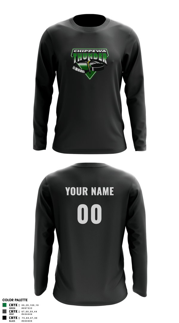 Long Sleeve Performance Shirt, Chippewa Youth Hockey, Spirit Store, Teamtime, Team time, sublimation, custom sports apparel, team uniforms, spirit wear, spiritwear, sports uniforms, custom shirts, team store, custom team store, fundraiser sports, apparel fundraiser