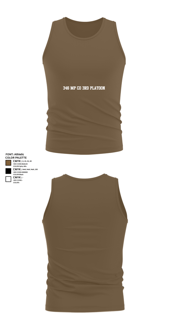 Tank Top, 346 MP CO 3rd Platoon, Army, Teamtime, Team time, sublimation, custom sports apparel, team uniforms, spirit wear, spiritwear, sports uniforms, custom shirts, team store, custom team store, fundraiser sports, apparel fundraiser