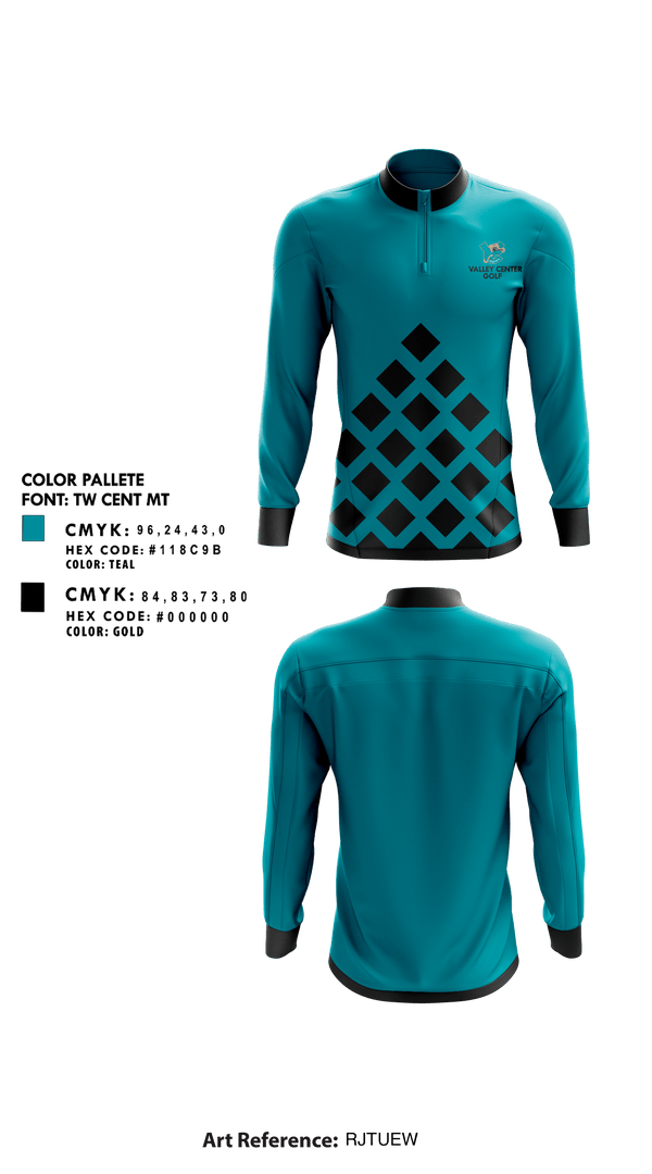 Quarter Zip Jacket, Valley Center High School Golf, Golf, Teamtime, Team time, sublimation, custom sports apparel, team uniforms, spirit wear, spiritwear, sports uniforms, custom shirts, team store, custom team store, fundraiser sports, apparel fundraiser
