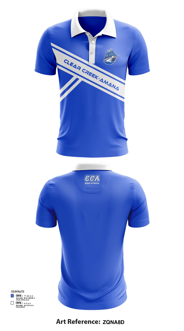 Short Sleeve Performance Polo, Clear Creek-Amana High School Cheer, Cheer, Teamtime, Team time, sublimation, custom sports apparel, team uniforms, spirit wear, spiritwear, sports uniforms, custom shirts, team store, custom team store, fundraiser sports, apparel fundraiser
