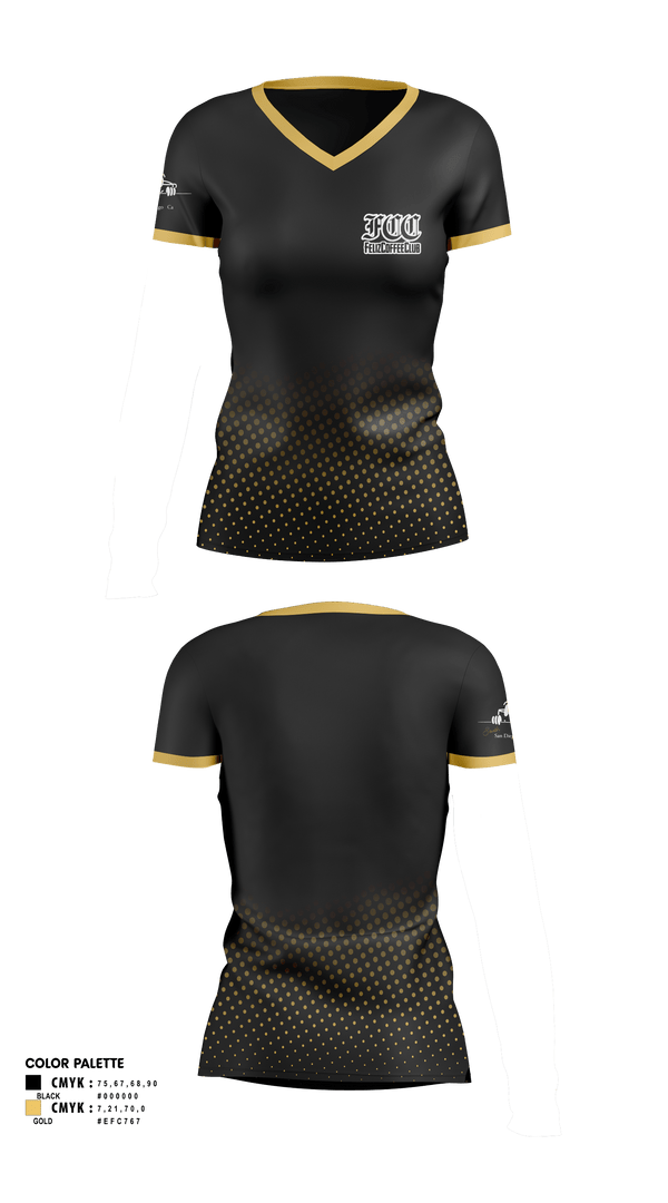 Womens Short Sleeve Vneck Shirt, FCC, , Teamtime, Team time, sublimation, custom sports apparel, team uniforms, spirit wear, spiritwear, sports uniforms, custom shirts, team store, custom team store, fundraiser sports, apparel fundraiser