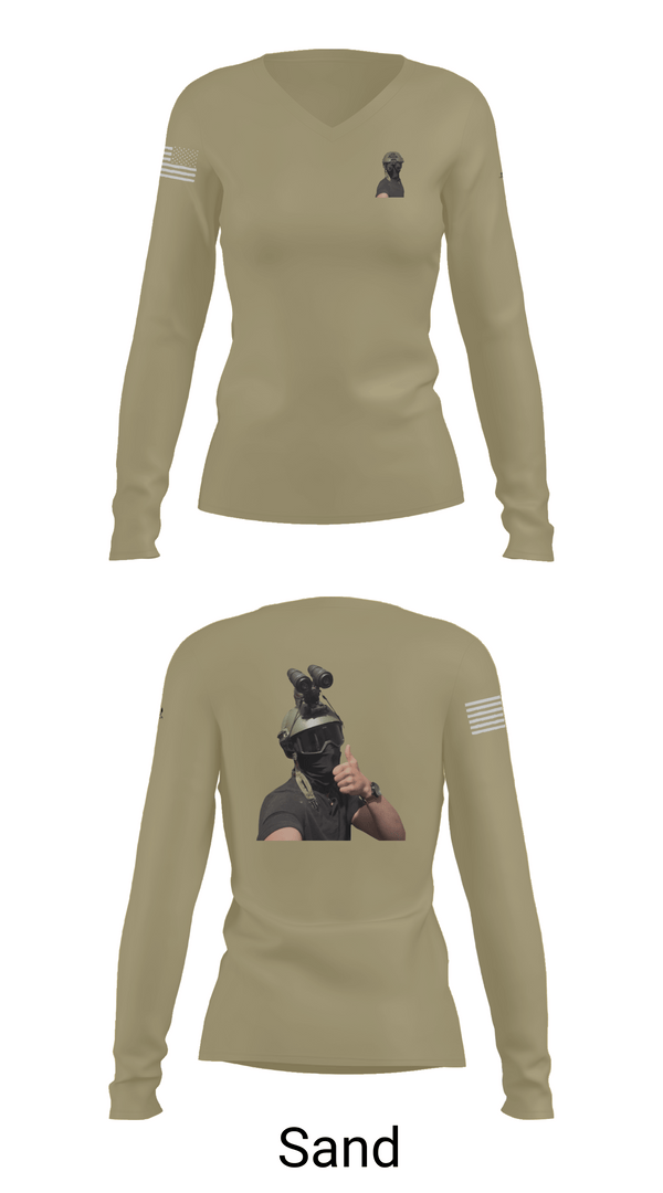 Womens Long Sleeve Vneck Shirt, 1st marine divison, , Teamtime, Team time, sublimation, custom sports apparel, team uniforms, spirit wear, spiritwear, sports uniforms, custom shirts, team store, custom team store, fundraiser sports, apparel fundraiser