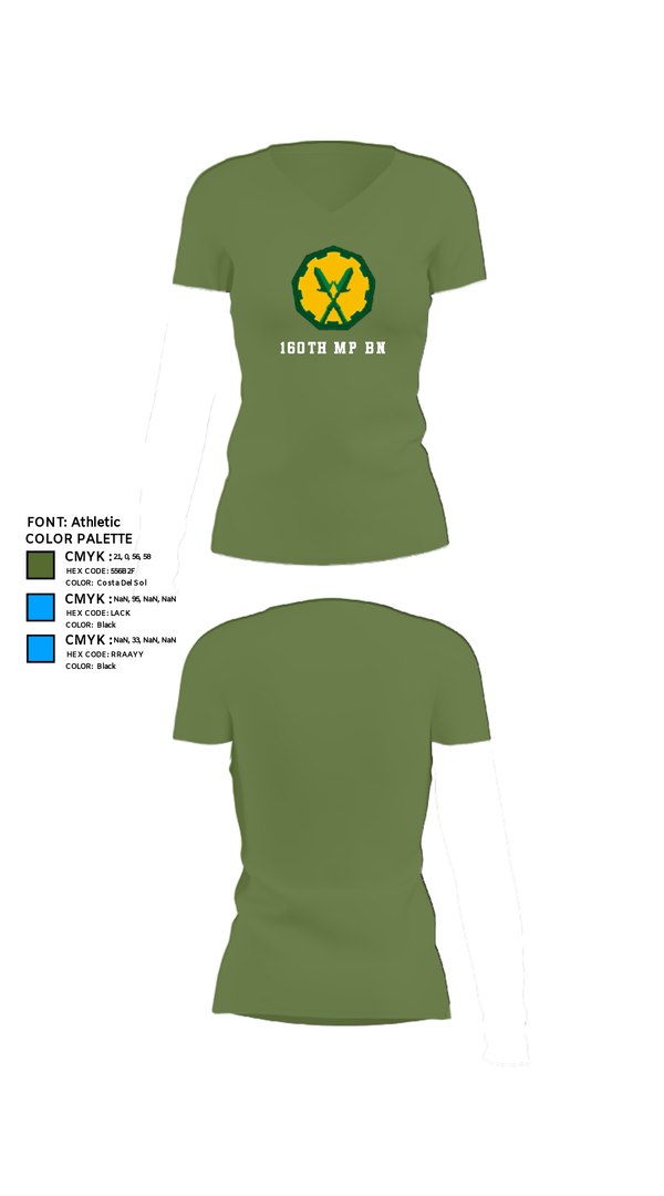 Womens Short Sleeve Vneck Shirt, 160th mp bn, Army, Teamtime, Team time, sublimation, custom sports apparel, team uniforms, spirit wear, spiritwear, sports uniforms, custom shirts, team store, custom team store, fundraiser sports, apparel fundraiser