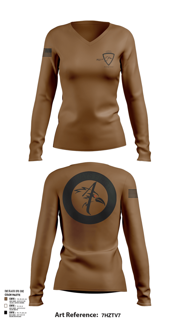 Womens Long Sleeve Vneck Shirt, 1055th Trans 1st Plt, National Guard, Teamtime, Team time, sublimation, custom sports apparel, team uniforms, spirit wear, spiritwear, sports uniforms, custom shirts, team store, custom team store, fundraiser sports, apparel fundraiser