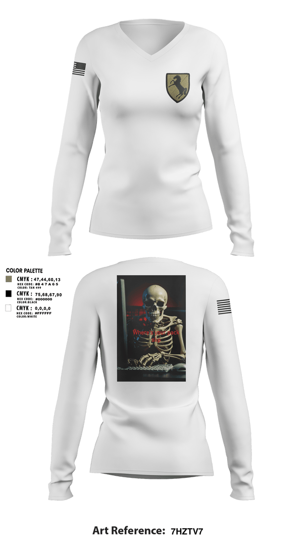 Womens Long Sleeve Vneck Shirt, 1/11 acr, Army, Teamtime, Team time, sublimation, custom sports apparel, team uniforms, spirit wear, spiritwear, sports uniforms, custom shirts, team store, custom team store, fundraiser sports, apparel fundraiser