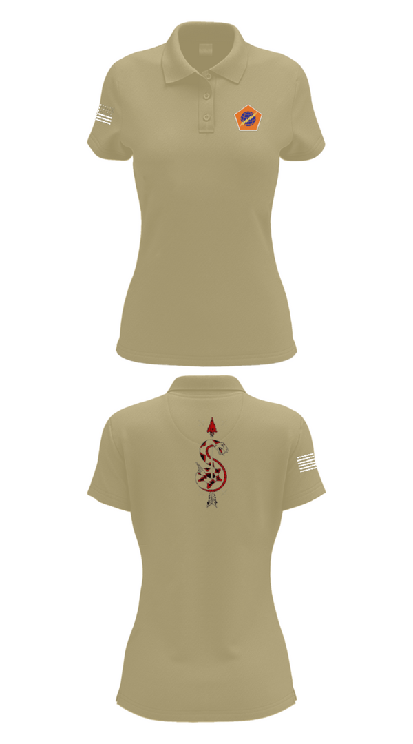 Women's Short Sleeve Performance Polo, 98th Expeditionary Signal Battalion, Army, Teamtime, Team time, sublimation, custom sports apparel, team uniforms, spirit wear, spiritwear, sports uniforms, custom shirts, team store, custom team store, fundraiser sports, apparel fundraiser