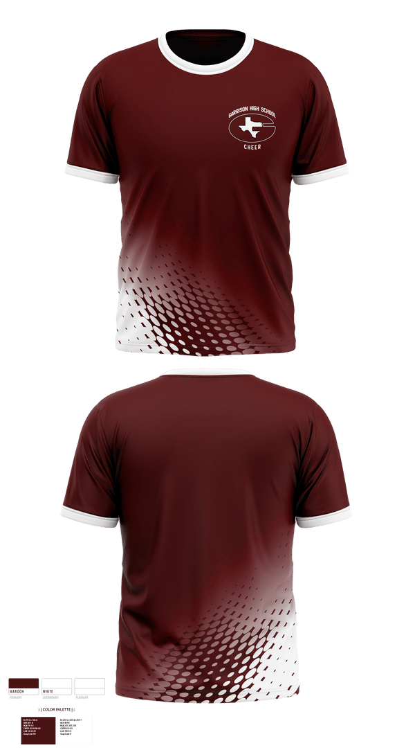 Short Sleeve Performance Shirt, Garrison High School Cheer, Cheer, Teamtime, Team time, sublimation, custom sports apparel, team uniforms, spirit wear, spiritwear, sports uniforms, custom shirts, team store, custom team store, fundraiser sports, apparel fundraiser