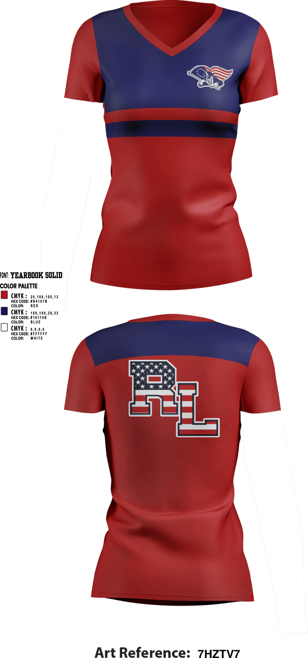 Womens Short Sleeve Vneck Shirt, Red Land High School Cheer, Cheer, Teamtime, Team time, sublimation, custom sports apparel, team uniforms, spirit wear, spiritwear, sports uniforms, custom shirts, team store, custom team store, fundraiser sports, apparel fundraiser