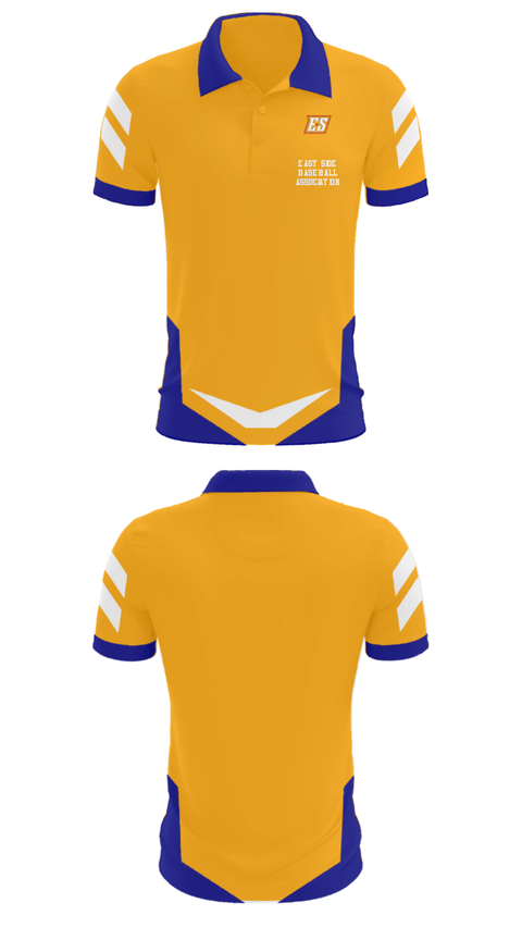 Short Sleeve Performance Polo, East Side Baseball Association, Baseball, Teamtime, Team time, sublimation, custom sports apparel, team uniforms, spirit wear, spiritwear, sports uniforms, custom shirts, team store, custom team store, fundraiser sports, apparel fundraiser