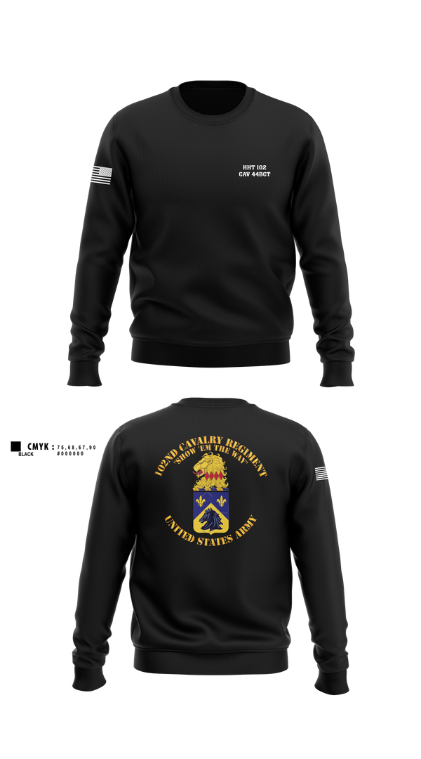 Crew Neck Sweatshirt, HHT 102 CAV, , Teamtime, Team time, sublimation, custom sports apparel, team uniforms, spirit wear, spiritwear, sports uniforms, custom shirts, team store, custom team store, fundraiser sports, apparel fundraiser