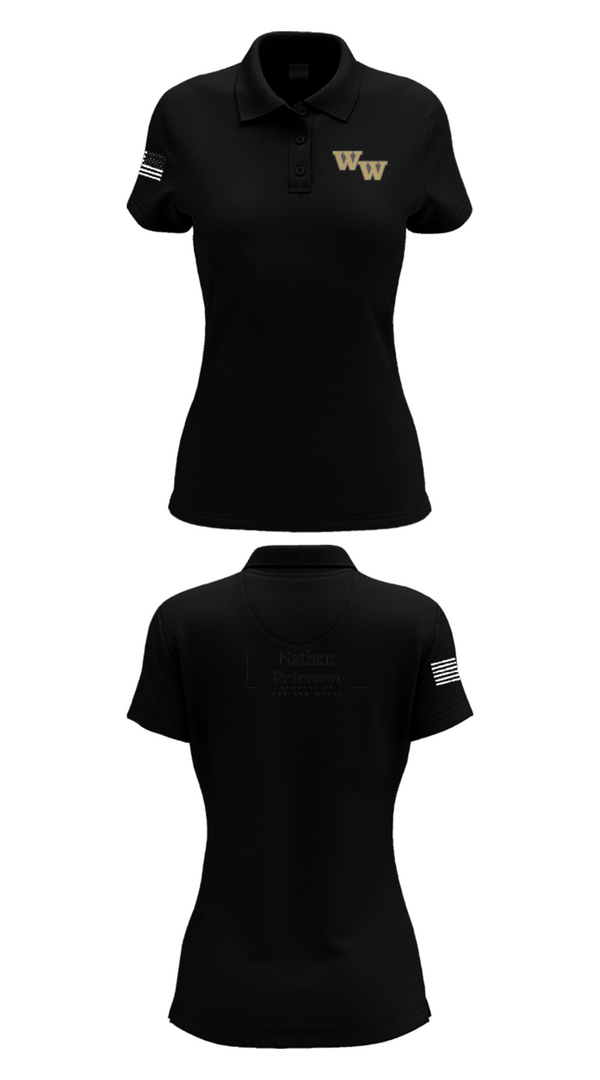 Women's Short Sleeve Performance Polo, Student of Western Wayne, , Teamtime, Team time, sublimation, custom sports apparel, team uniforms, spirit wear, spiritwear, sports uniforms, custom shirts, team store, custom team store, fundraiser sports, apparel fundraiser