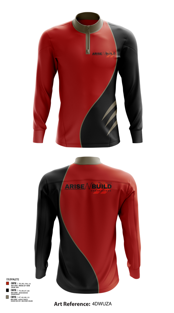 Quarter Zip Jacket, Arise N Build, , Teamtime, Team time, sublimation, custom sports apparel, team uniforms, spirit wear, spiritwear, sports uniforms, custom shirts, team store, custom team store, fundraiser sports, apparel fundraiser