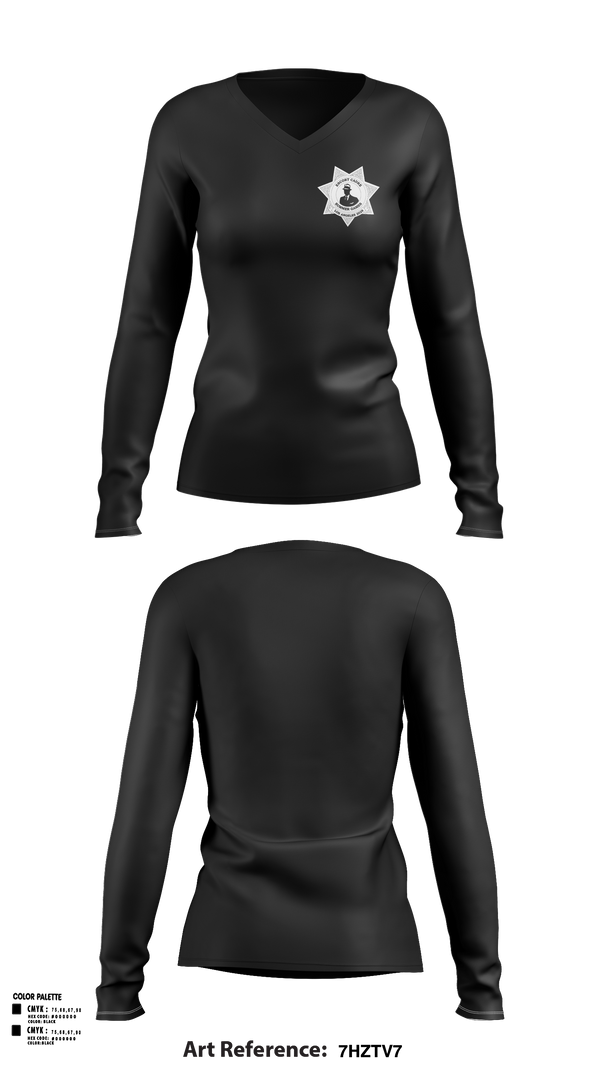 Womens Long Sleeve Vneck Shirt, Lil Ray's Holster Co., , Teamtime, Team time, sublimation, custom sports apparel, team uniforms, spirit wear, spiritwear, sports uniforms, custom shirts, team store, custom team store, fundraiser sports, apparel fundraiser