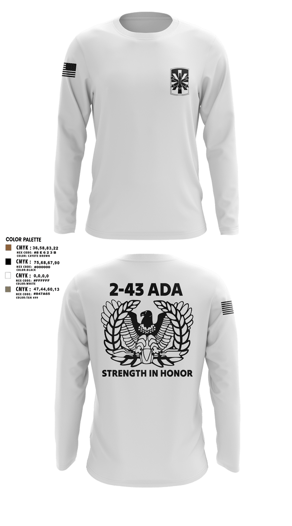 Long Sleeve Performance Polo, 2/43 ADA, Army, Teamtime, Team time, sublimation, custom sports apparel, team uniforms, spirit wear, spiritwear, sports uniforms, custom shirts, team store, custom team store, fundraiser sports, apparel fundraiser