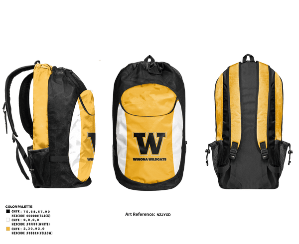 Gear Bag, Winona Wildcats, Men's Basketball, Teamtime, Team time, sublimation, custom sports apparel, team uniforms, spirit wear, spiritwear, sports uniforms, custom shirts, team store, custom team store, fundraiser sports, apparel fundraiser