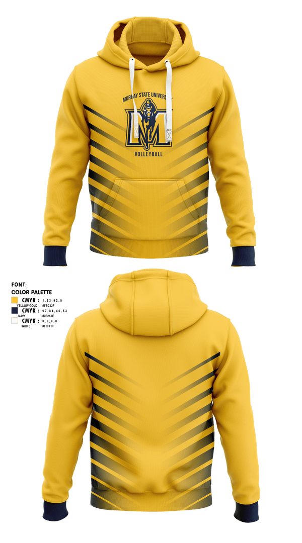 Hoodie, Murray State University Volleyball, Women's Volleyball, Teamtime, Team time, sublimation, custom sports apparel, team uniforms, spirit wear, spiritwear, sports uniforms, custom shirts, team store, custom team store, fundraiser sports, apparel fundraiser