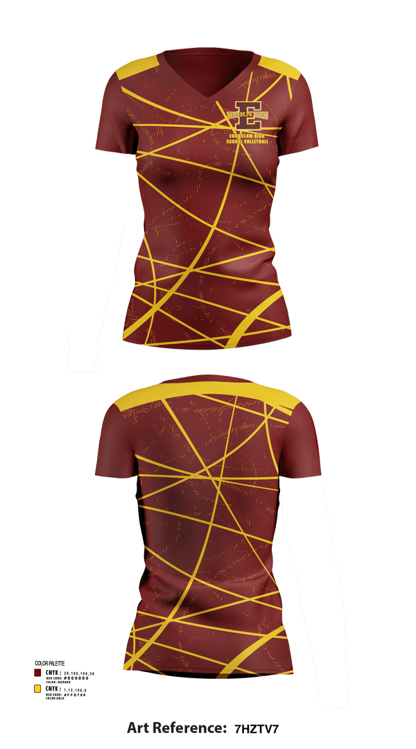 Womens Short Sleeve Vneck Shirt, Enumclaw High School Volleyball, Women's Volleyball, Teamtime, Team time, sublimation, custom sports apparel, team uniforms, spirit wear, spiritwear, sports uniforms, custom shirts, team store, custom team store, fundraiser sports, apparel fundraiser
