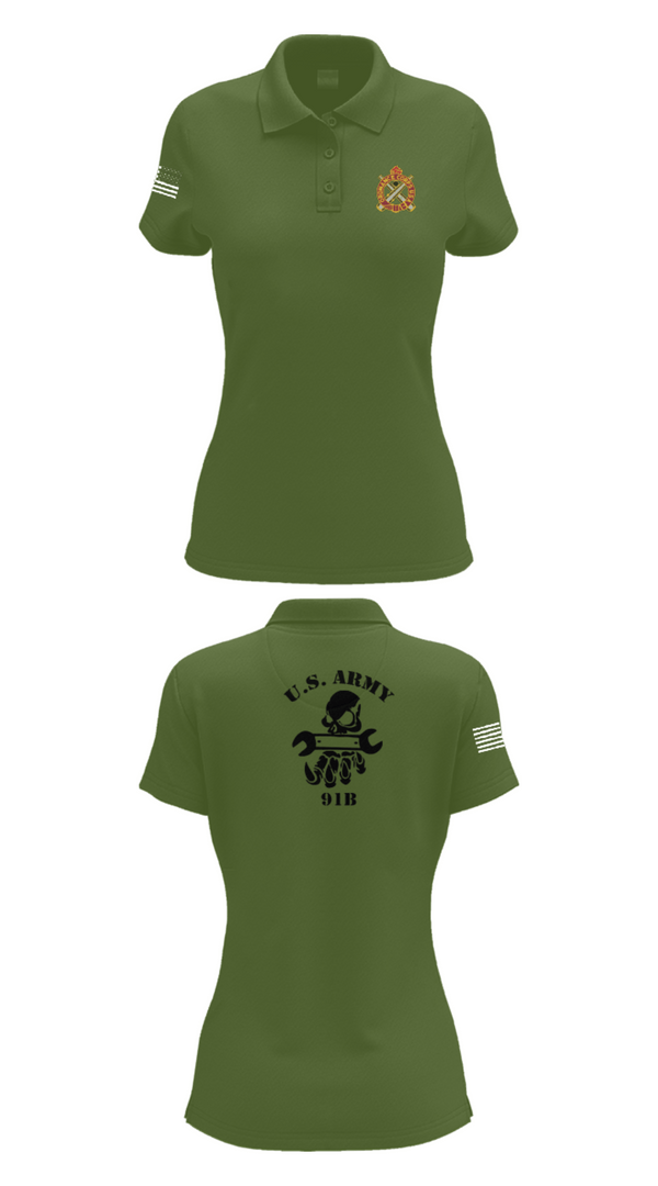 Womens Short Sleeve Performance Polo, 411TH, Army, Teamtime, Team time, sublimation, custom sports apparel, team uniforms, spirit wear, spiritwear, sports uniforms, custom shirts, team store, custom team store, fundraiser sports, apparel fundraiser