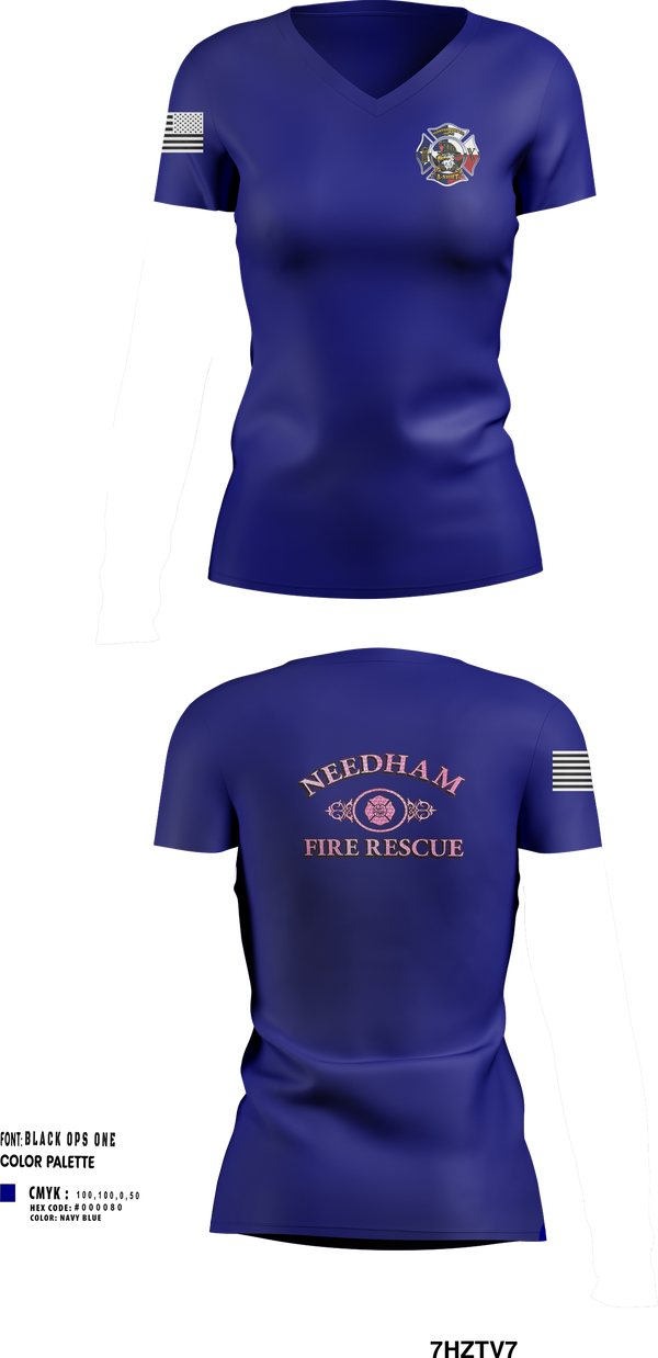 Womens Short Sleeve Vneck Shirt, MCESD4, Fire Department, Teamtime, Team time, sublimation, custom sports apparel, team uniforms, spirit wear, spiritwear, sports uniforms, custom shirts, team store, custom team store, fundraiser sports, apparel fundraiser