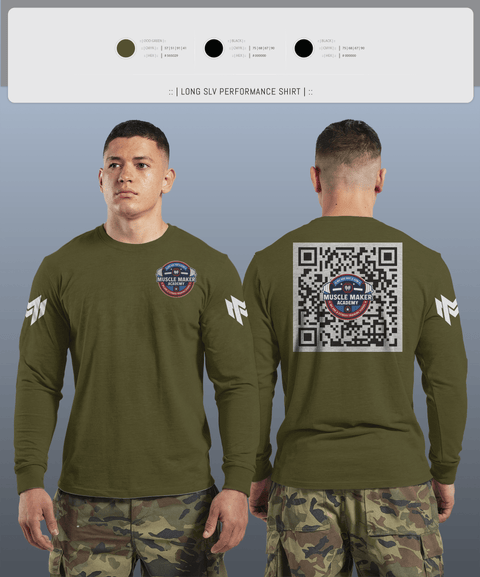 Long Sleeve Performance Shirt, Muscle Maker Academy, Space Force, Teamtime, Team time, sublimation, custom sports apparel, team uniforms, spirit wear, spiritwear, sports uniforms, custom shirts, team store, custom team store, fundraiser sports, apparel fundraiser