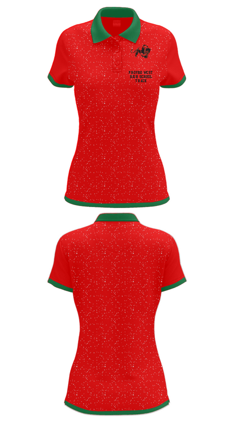 Women's Short Sleeve Performance Polo, Proviso West High School Track, Track & Field, Teamtime, Team time, sublimation, custom sports apparel, team uniforms, spirit wear, spiritwear, sports uniforms, custom shirts, team store, custom team store, fundraiser sports, apparel fundraiser