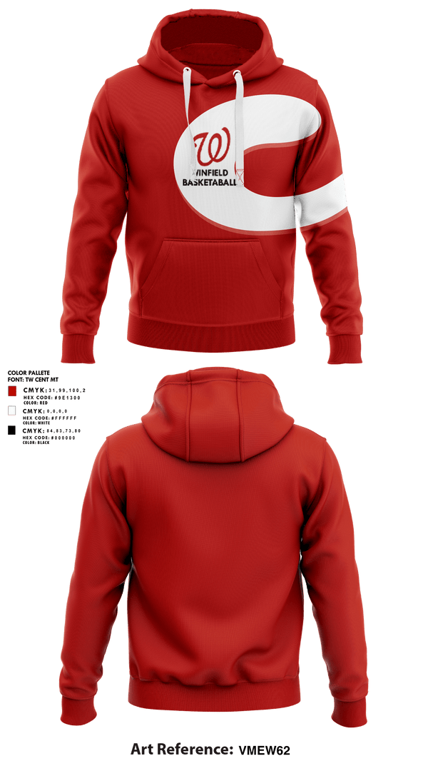 Hoodie, Winfield High School Basketball, Men's Basketball, Teamtime, Team time, sublimation, custom sports apparel, team uniforms, spirit wear, spiritwear, sports uniforms, custom shirts, team store, custom team store, fundraiser sports, apparel fundraiser