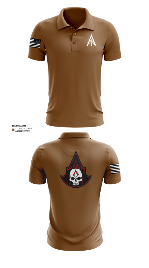 Short Sleeve Performance Polo, A Co. 1-3 AB, Army, Teamtime, Team time, sublimation, custom sports apparel, team uniforms, spirit wear, spiritwear, sports uniforms, custom shirts, team store, custom team store, fundraiser sports, apparel fundraiser