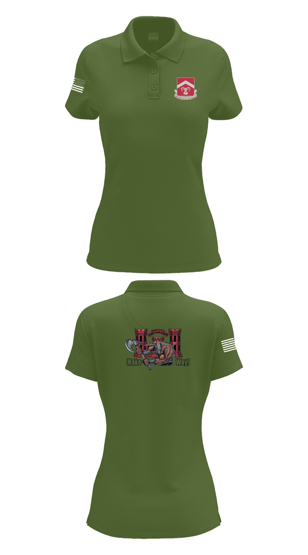 Womens Short Sleeve Performance Polo, 937th CEC-A, 40th BEB, Army, Teamtime, Team time, sublimation, custom sports apparel, team uniforms, spirit wear, spiritwear, sports uniforms, custom shirts, team store, custom team store, fundraiser sports, apparel fundraiser