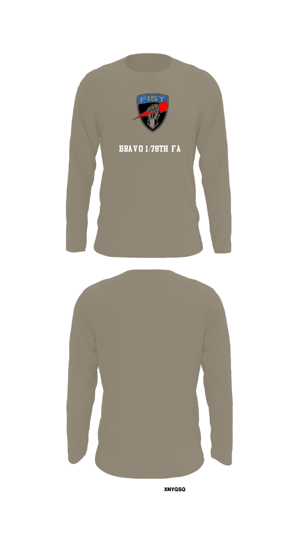 Long Sleeve Performance Shirt, Bravo 1/78th FA, Army, Teamtime, Team time, sublimation, custom sports apparel, team uniforms, spirit wear, spiritwear, sports uniforms, custom shirts, team store, custom team store, fundraiser sports, apparel fundraiser