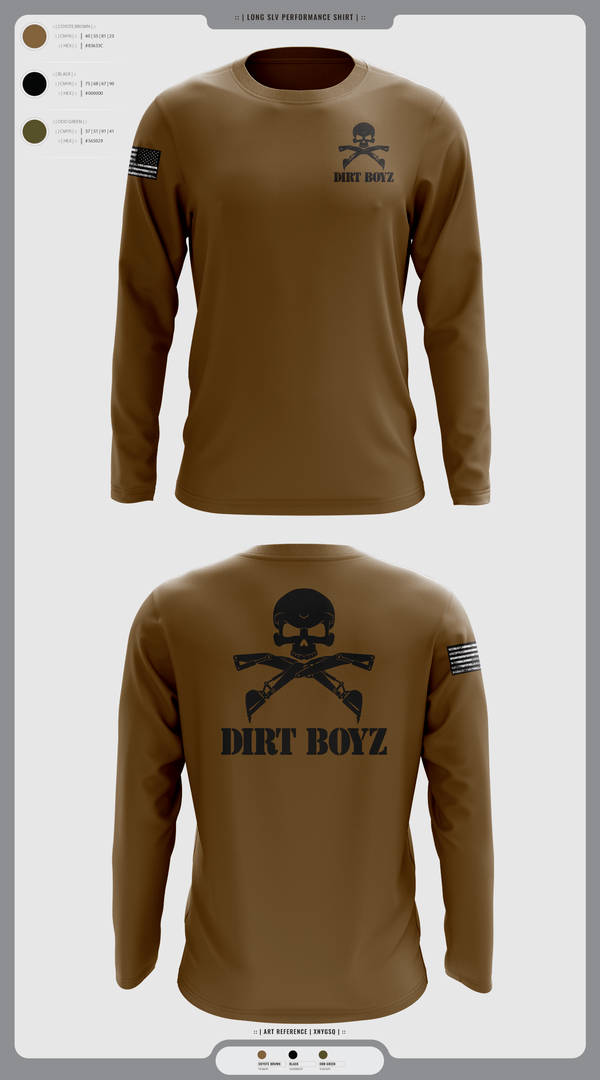 Long Sleeve Performance Shirt, Dirt boyz, Air Force, Teamtime, Team time, sublimation, custom sports apparel, team uniforms, spirit wear, spiritwear, sports uniforms, custom shirts, team store, custom team store, fundraiser sports, apparel fundraiser