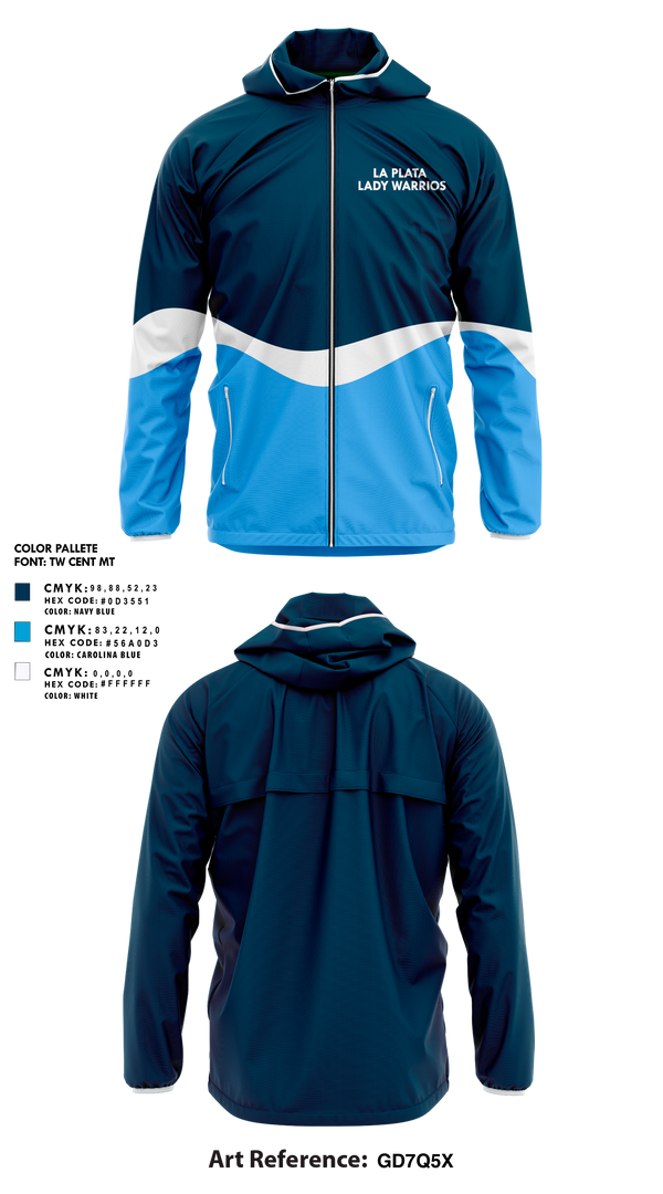 Windbreaker, La Plata High School Lady Warriors, Spirit Store, Teamtime, Team time, sublimation, custom sports apparel, team uniforms, spirit wear, spiritwear, sports uniforms, custom shirts, team store, custom team store, fundraiser sports, apparel fundraiser