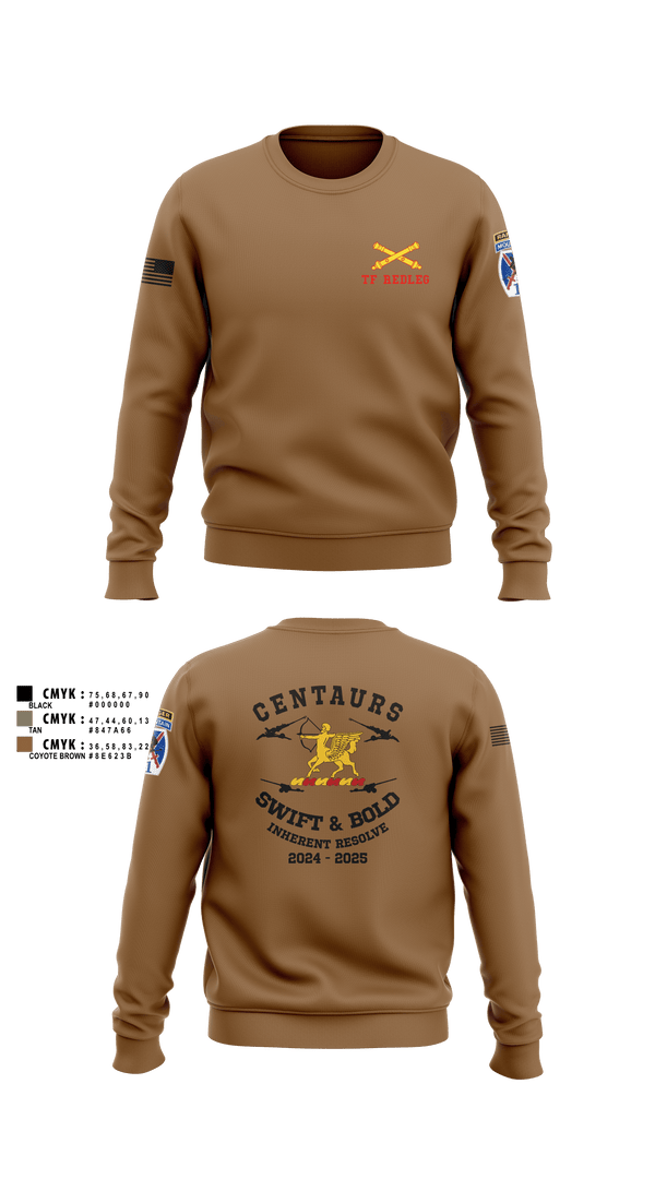 Crew Neck Sweatshirt, 3-6 FA, Army, Teamtime, Team time, sublimation, custom sports apparel, team uniforms, spirit wear, spiritwear, sports uniforms, custom shirts, team store, custom team store, fundraiser sports, apparel fundraiser