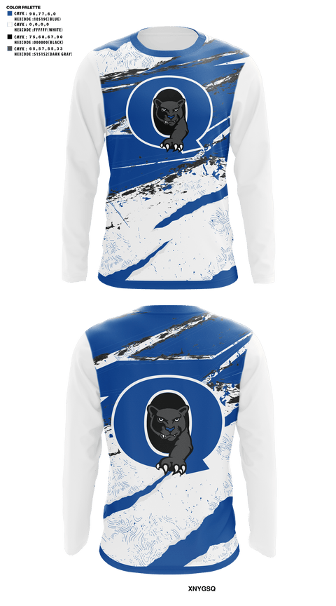 Long Sleeve Performance Shirt, Quakertown Community Senior High School Cross Country, Cross Country, Teamtime, Team time, sublimation, custom sports apparel, team uniforms, spirit wear, spiritwear, sports uniforms, custom shirts, team store, custom team store, fundraiser sports, apparel fundraiser