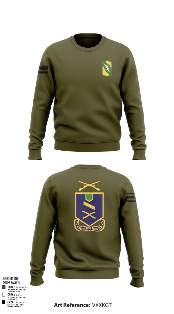 Crew Neck Sweatshirt, 2-137th IN RGMT, National Guard, Teamtime, Team time, sublimation, custom sports apparel, team uniforms, spirit wear, spiritwear, sports uniforms, custom shirts, team store, custom team store, fundraiser sports, apparel fundraiser