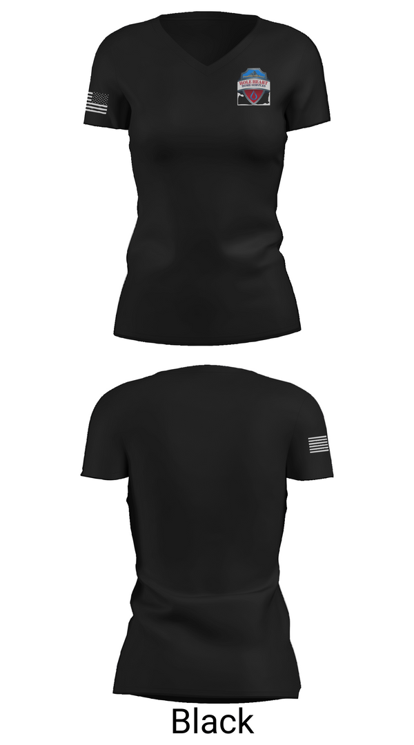 Womens Short Sleeve Vneck Shirt, Hole Heart Home Services, , Teamtime, Team time, sublimation, custom sports apparel, team uniforms, spirit wear, spiritwear, sports uniforms, custom shirts, team store, custom team store, fundraiser sports, apparel fundraiser