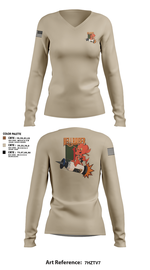 Womens Long Sleeve Vneck Shirt, , Army, Teamtime, Team time, sublimation, custom sports apparel, team uniforms, spirit wear, spiritwear, sports uniforms, custom shirts, team store, custom team store, fundraiser sports, apparel fundraiser