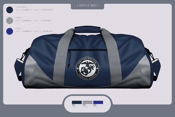 Duffle Bag, Marine Corps, Marines, Teamtime, Team time, sublimation, custom sports apparel, team uniforms, spirit wear, spiritwear, sports uniforms, custom shirts, team store, custom team store, fundraiser sports, apparel fundraiser